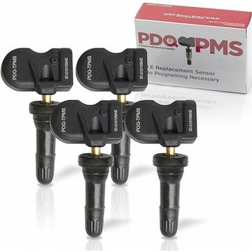 PDQ TPMS 433 MHZ Tire Pressure Sensor 4 Pack Rubber Stem For RAM Direct Replacement For OE Part # 68293199AA
