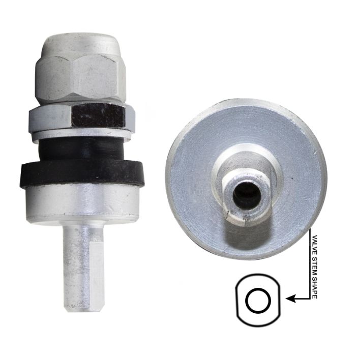 Valve Stem - Metal (0.453 Rim Hole) - Inner Lip Valve Adapter with Nipple
