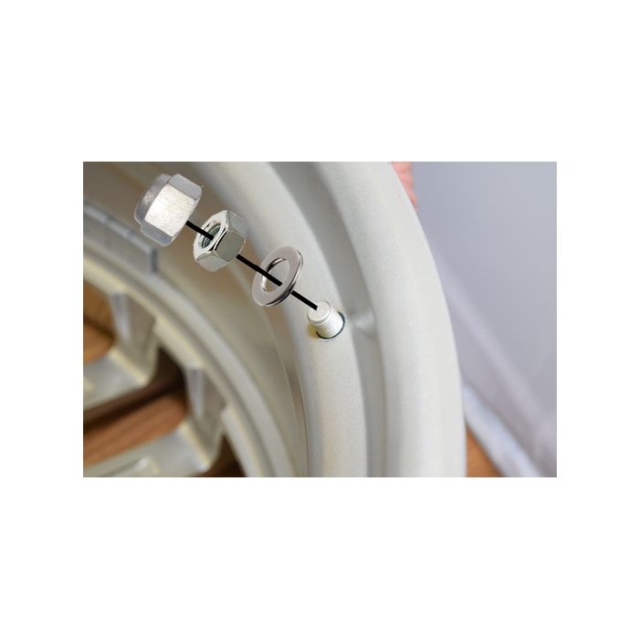 Valve Stem - Metal (0.453 Rim Hole) - Inner Lip Valve Adapter with Nipple