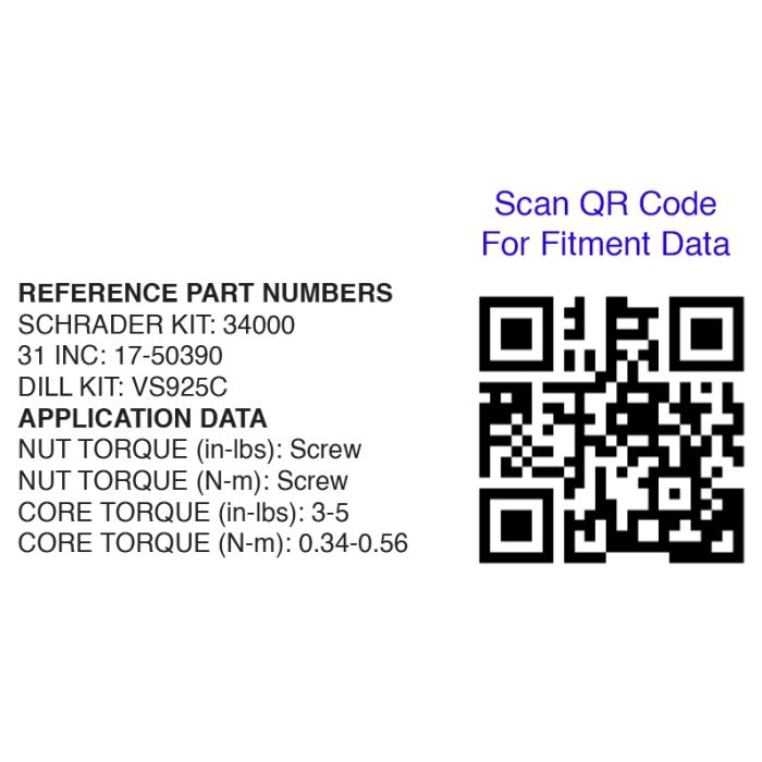 TPMS - OEM Sensor Service Kit w/Valve - Ford