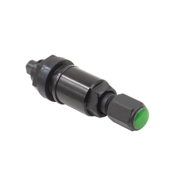 TPMS - PDQ Replacement Valves - OE Black Metal Finish (Green Stkr)(Cap/Core Bag)